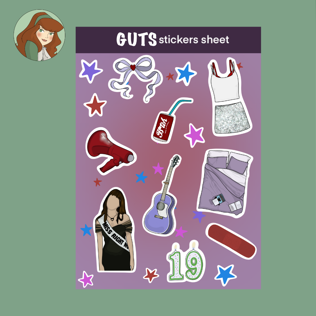 Planche de stickers - Olivia Rodrigo