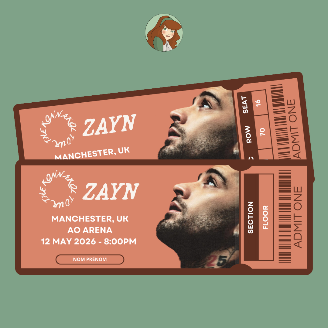 ZAYN - The Konakol Tour - Billet Concert
