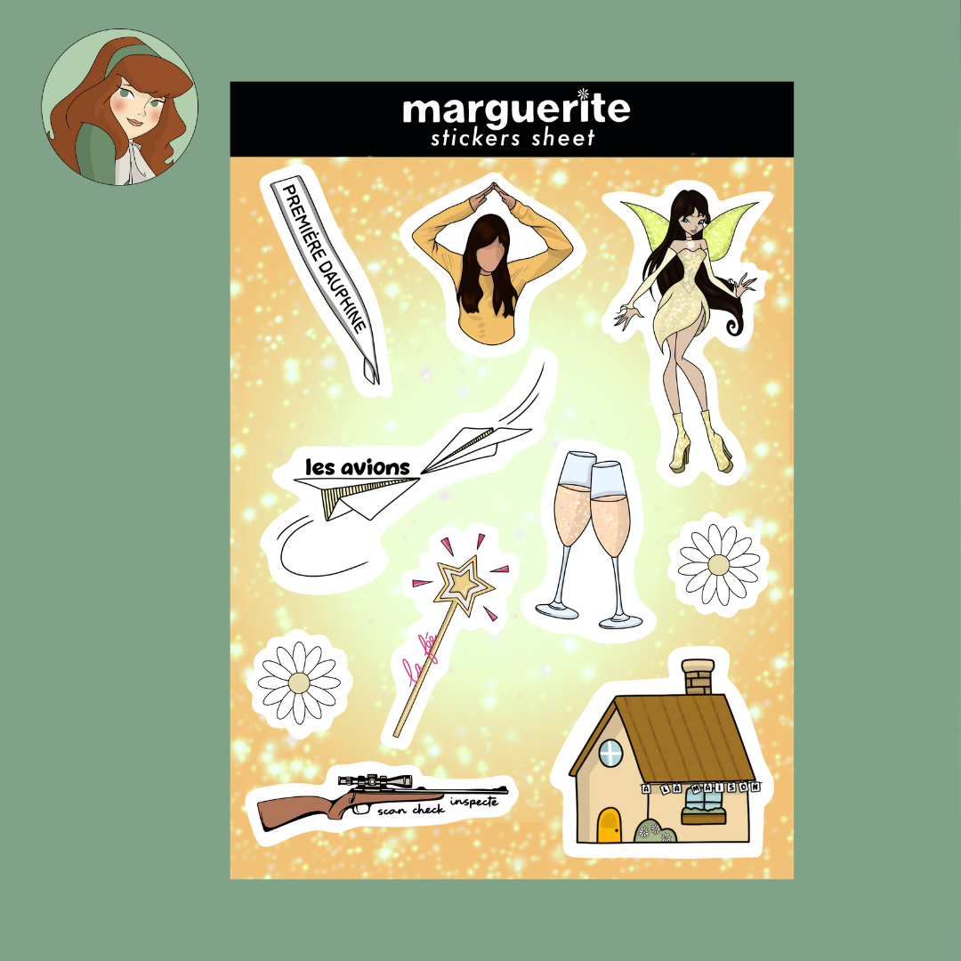 Planche de stickers - Marguerite
