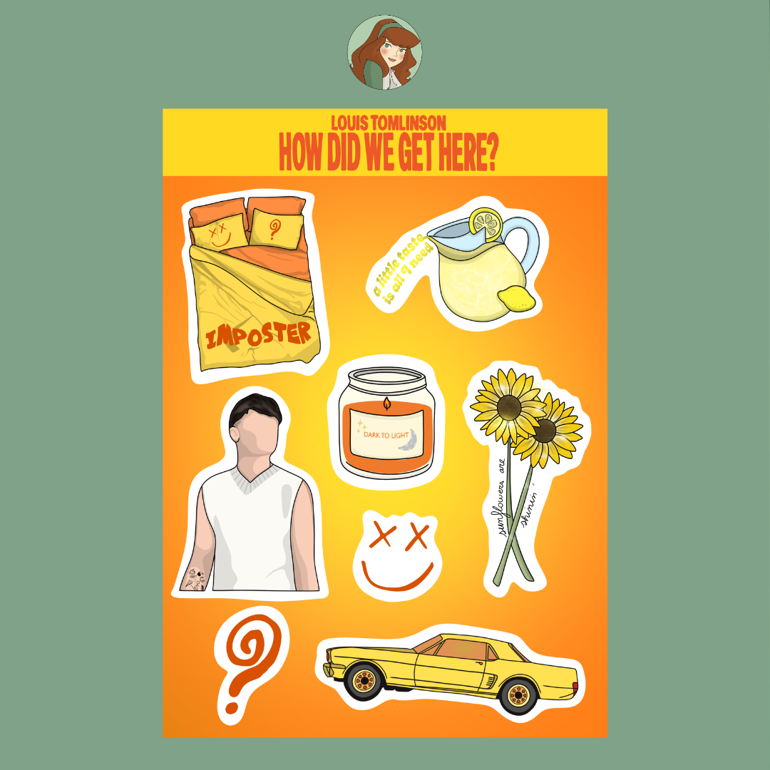 Planche de stickers - How Did We Get Here? - Louis Tomlinson