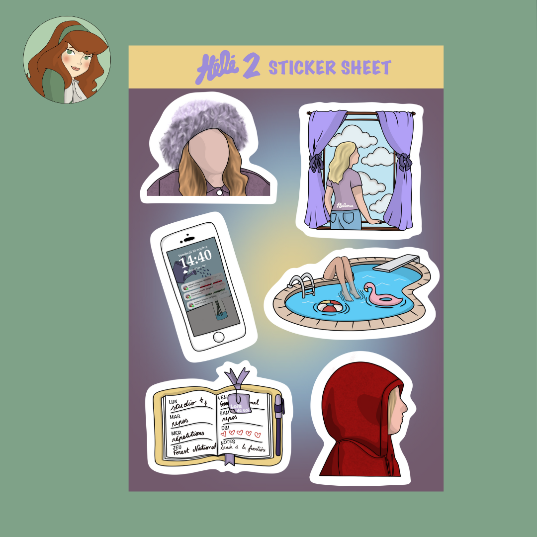 Planche de stickers - Hélé 2