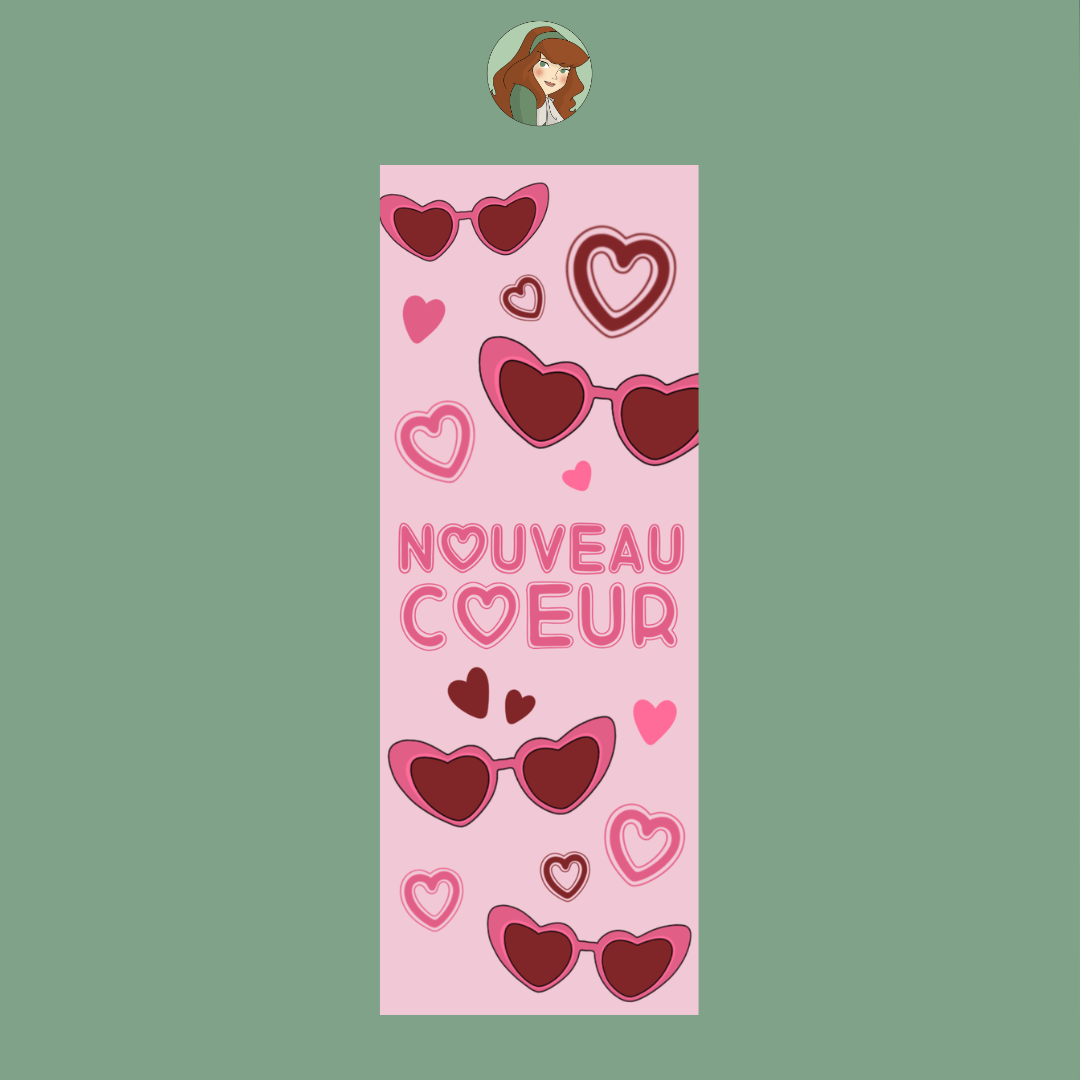 Marque Page Papier Plastifié - Nouveau Coeur - Helena