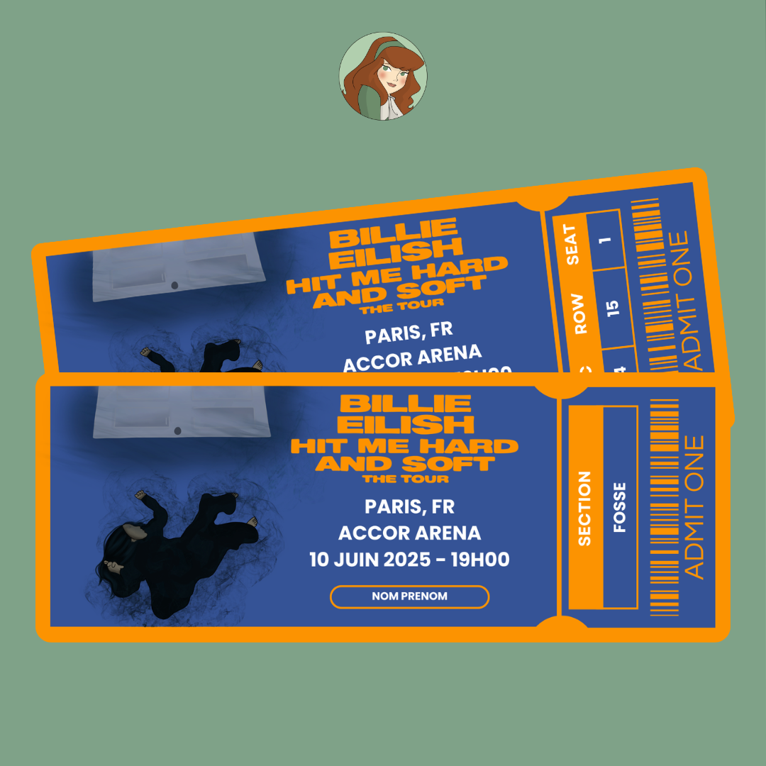 Billie Eilish - Hit me Hard And Soft Tour - Billet Concert