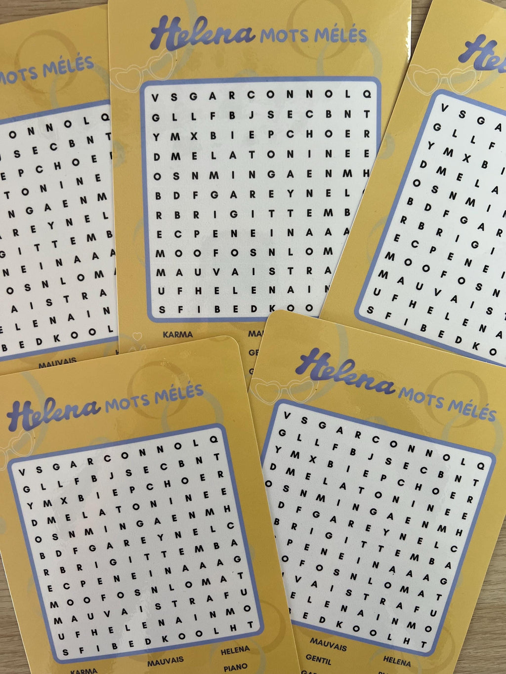 Planche de mots mêlés - Helena