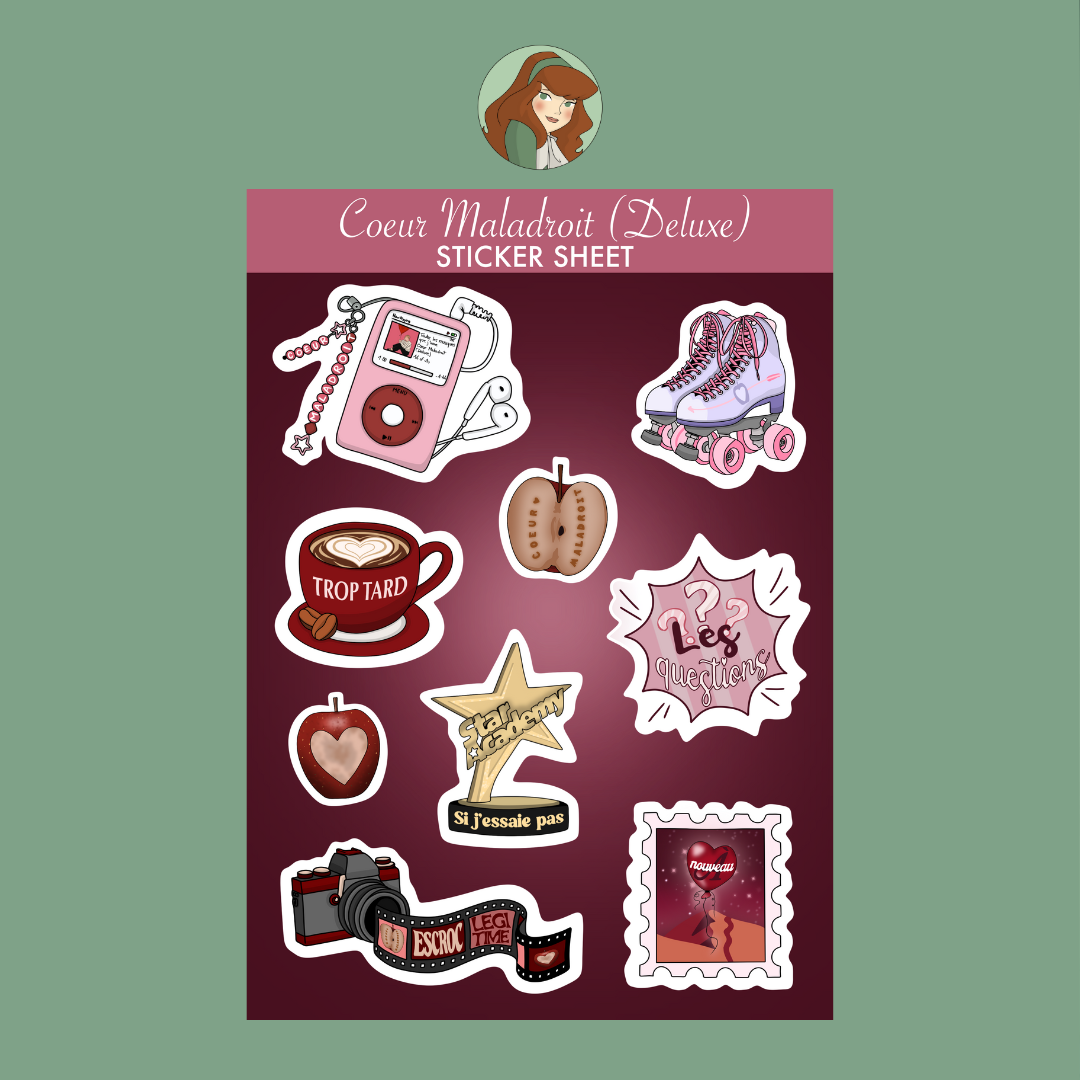 Planche de stickers - Coeur Maladroit (Deluxe)