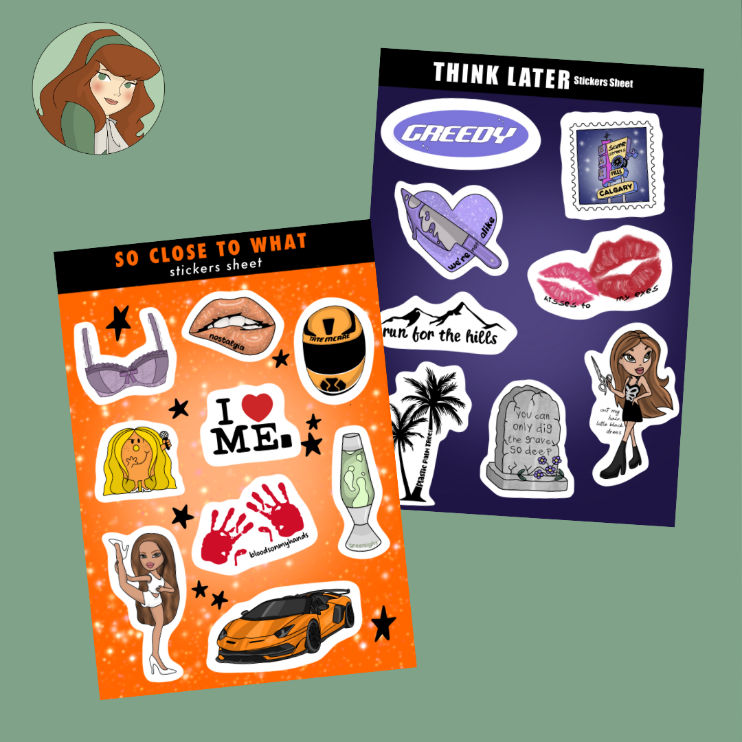 Planche de stickers - Tate McRae