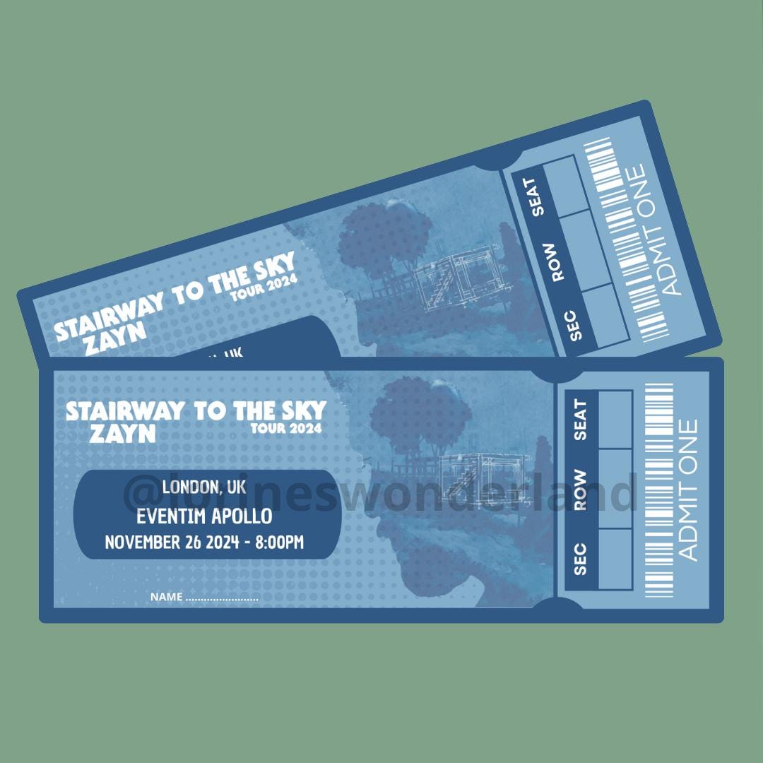 ZAYN - Stairway to the Sky Tour - Billet concert