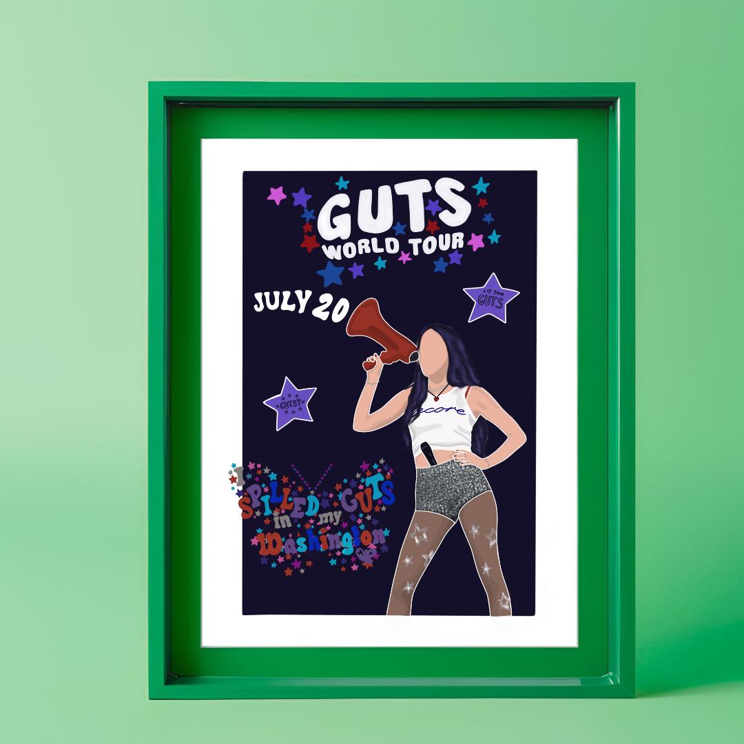 Olivia Rodrigo - Guts Tour - Poster